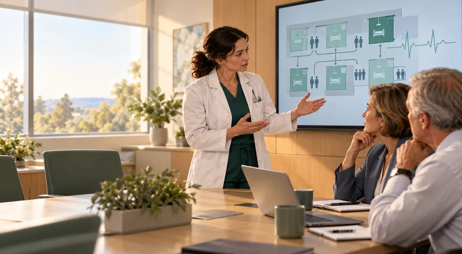 A later discussion with hospital administrators.